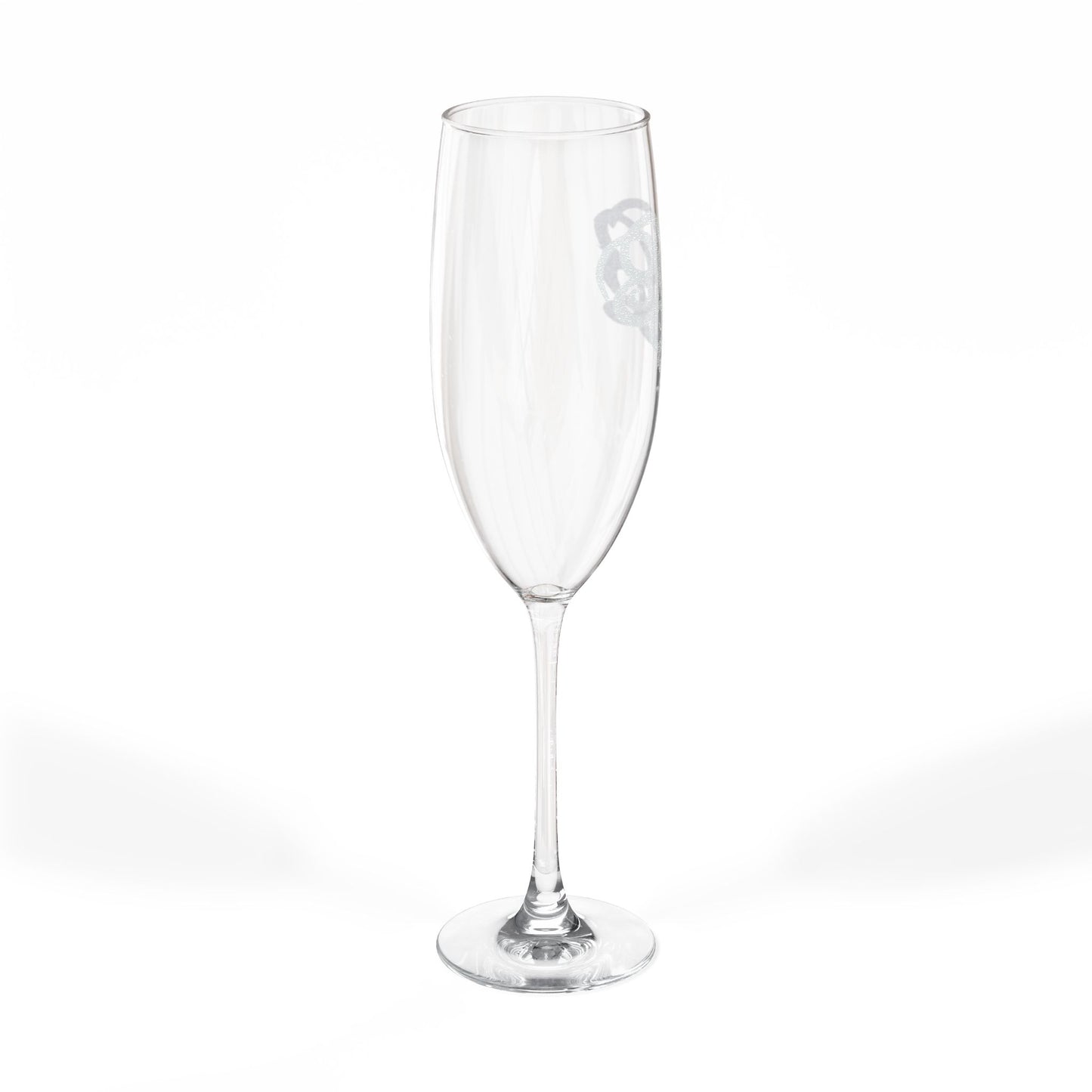 Engraved Monogram Champagne Flute – 8 oz Personalized Wedding Toast Glass