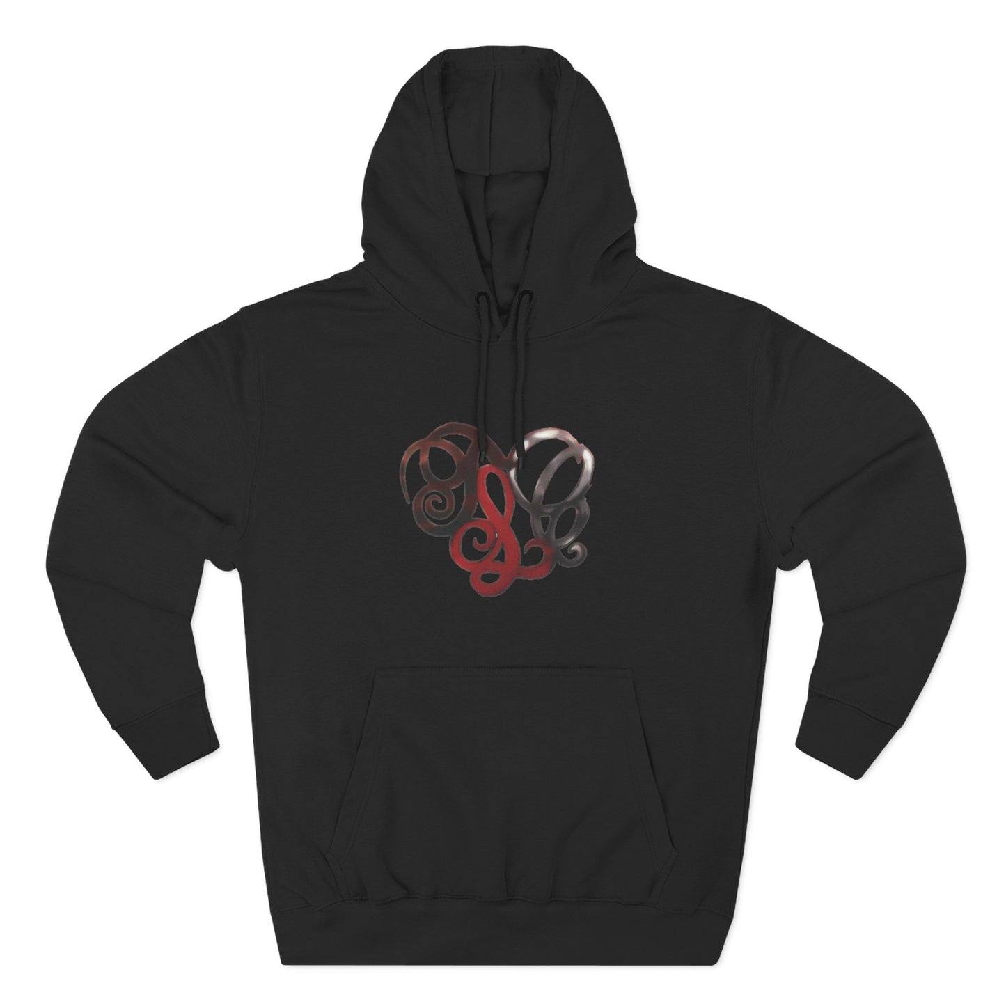Monogram Heart Hoodie — Elegant Script Initials Pullover