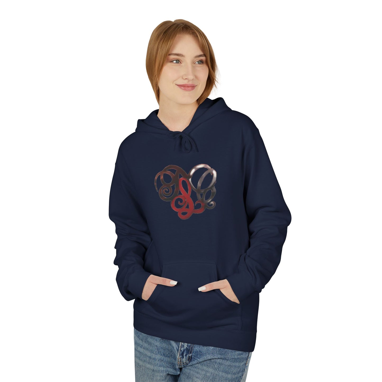 Dance & Fitness Studio Hoodie — Swirl Logo Chest + Circular Back Print