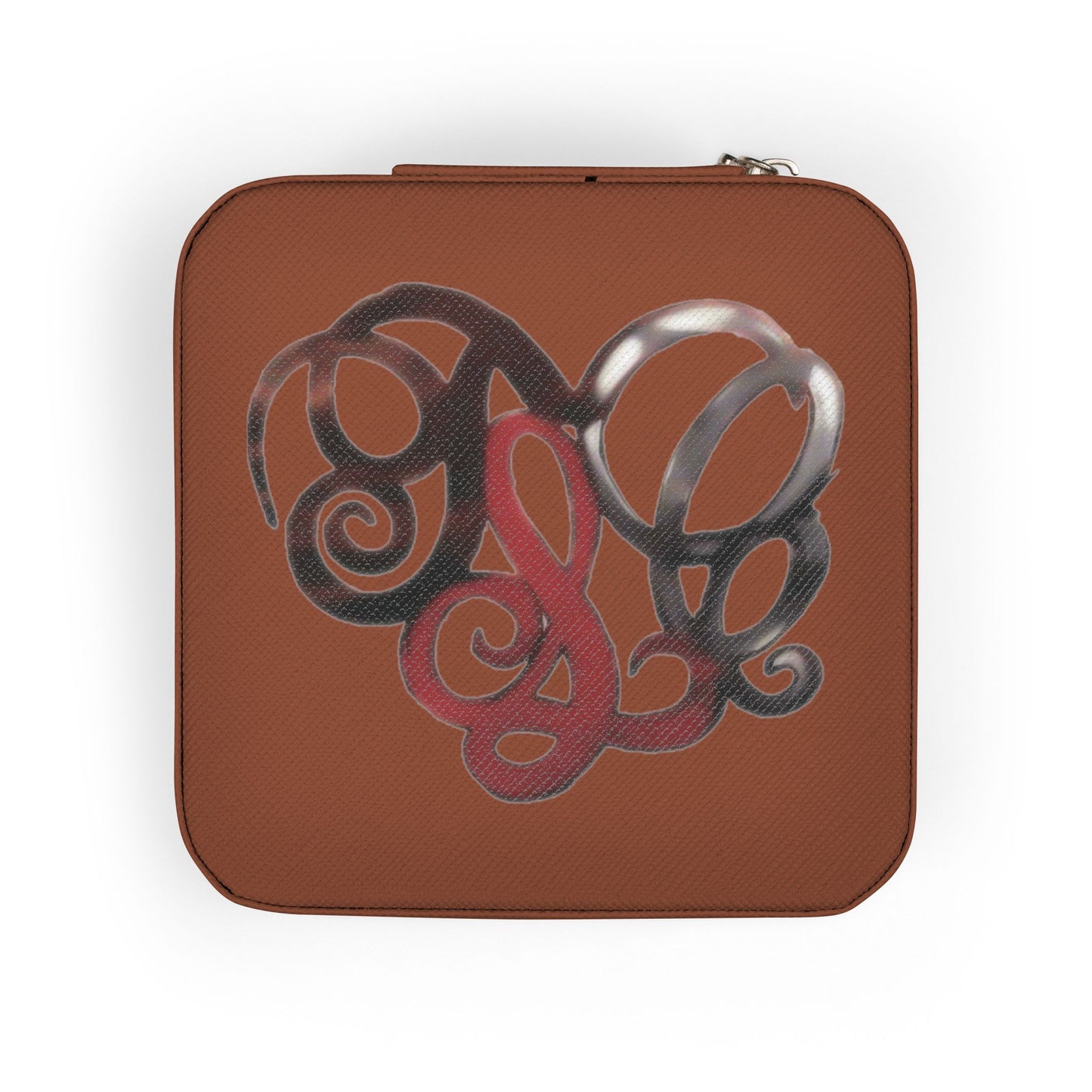 Monogrammed Travel Jewelry Case – Compact Pink Organizer with Ring & Earring Compartments