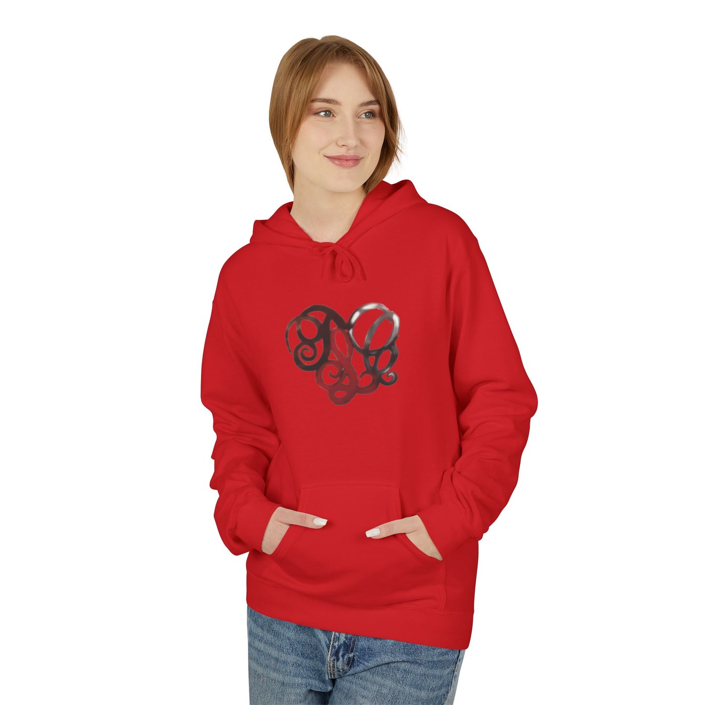 Dance & Fitness Studio Hoodie — Swirl Logo Chest + Circular Back Print