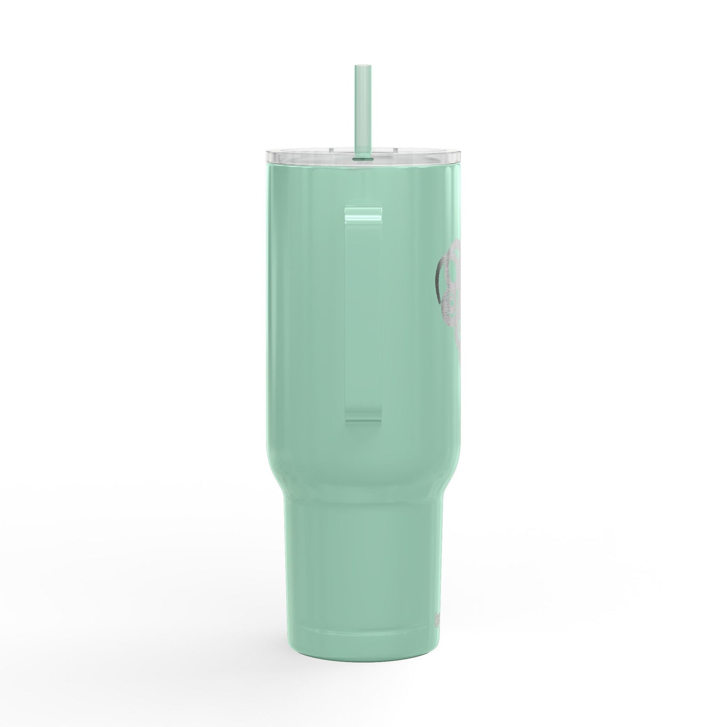 Engraved 40oz Insulated Tumbler with Handle — Scribble Heart Design