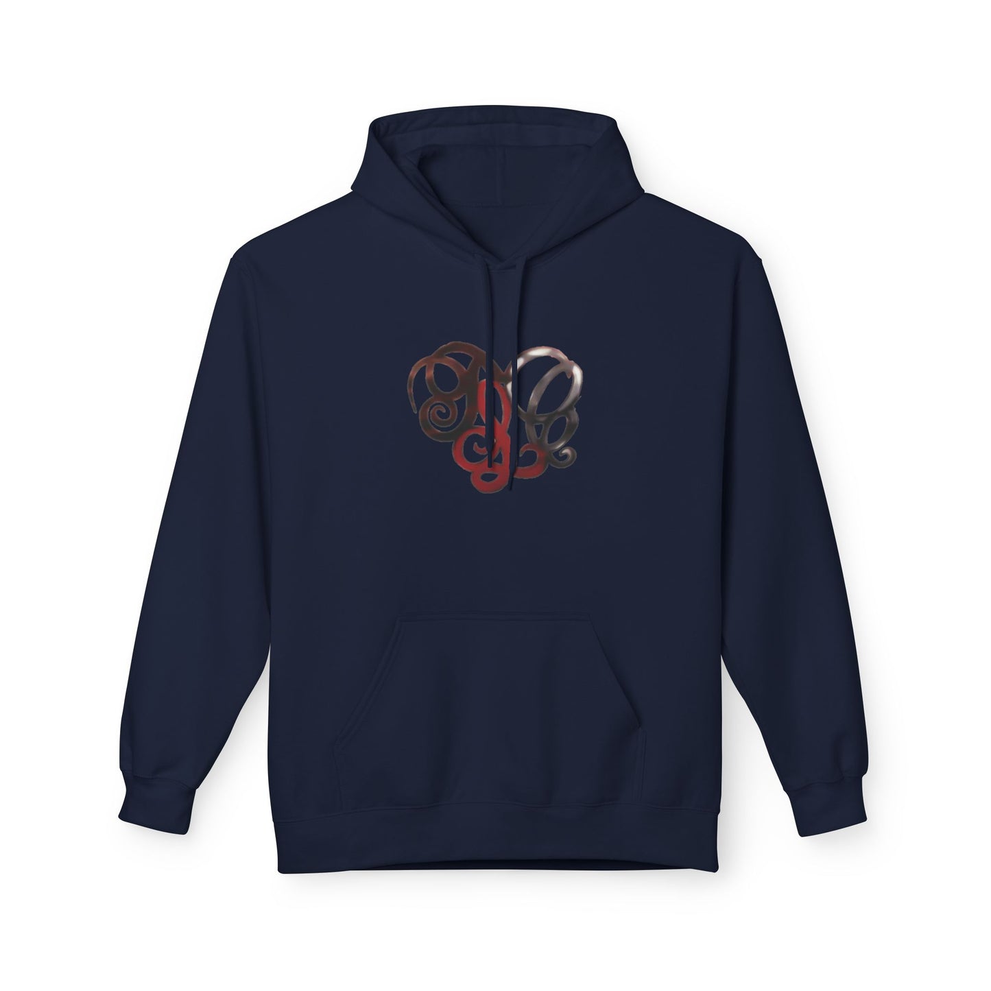 Dance & Fitness Studio Hoodie — Swirl Logo Chest + Circular Back Print