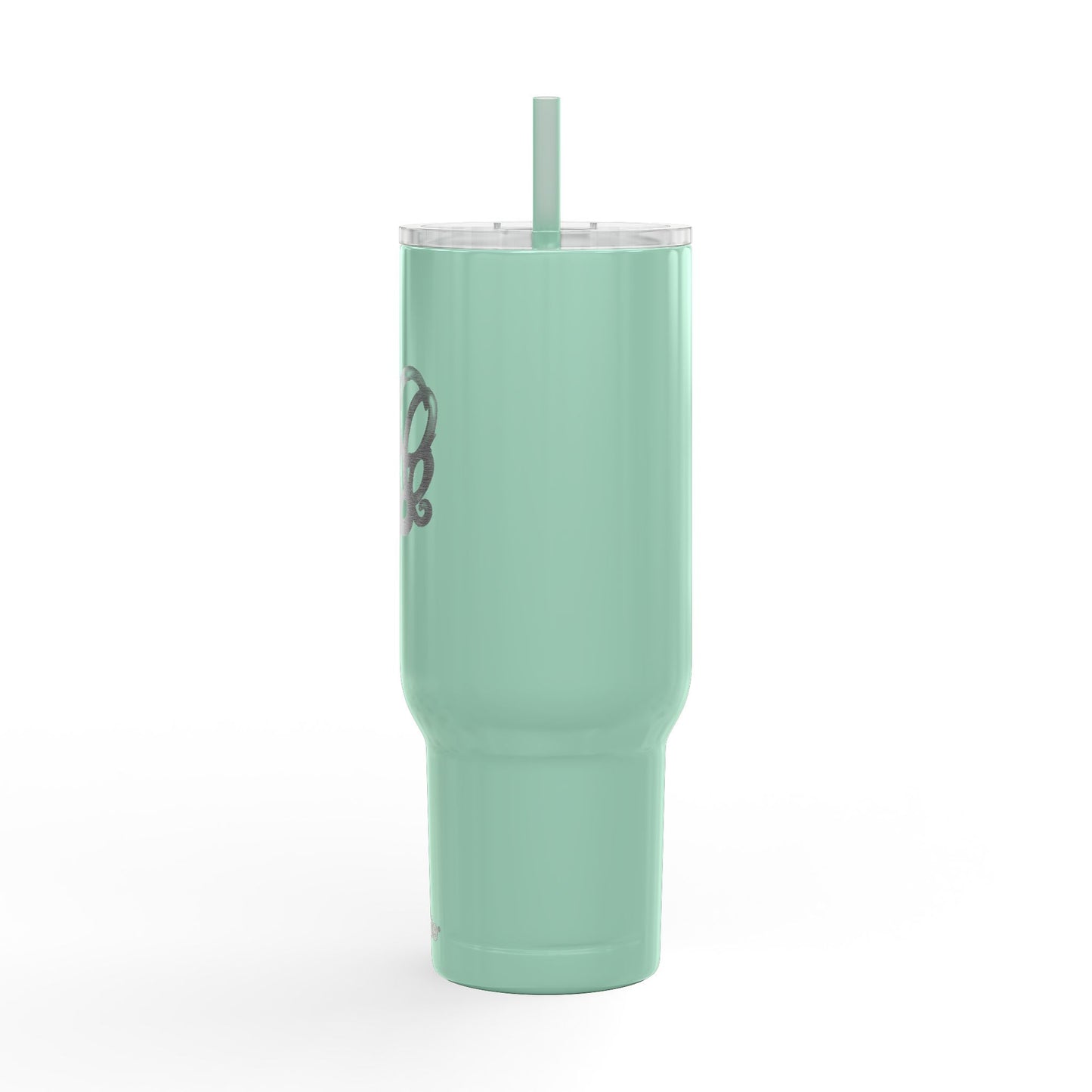 Engraved 40oz Insulated Tumbler with Handle — Scribble Heart Design