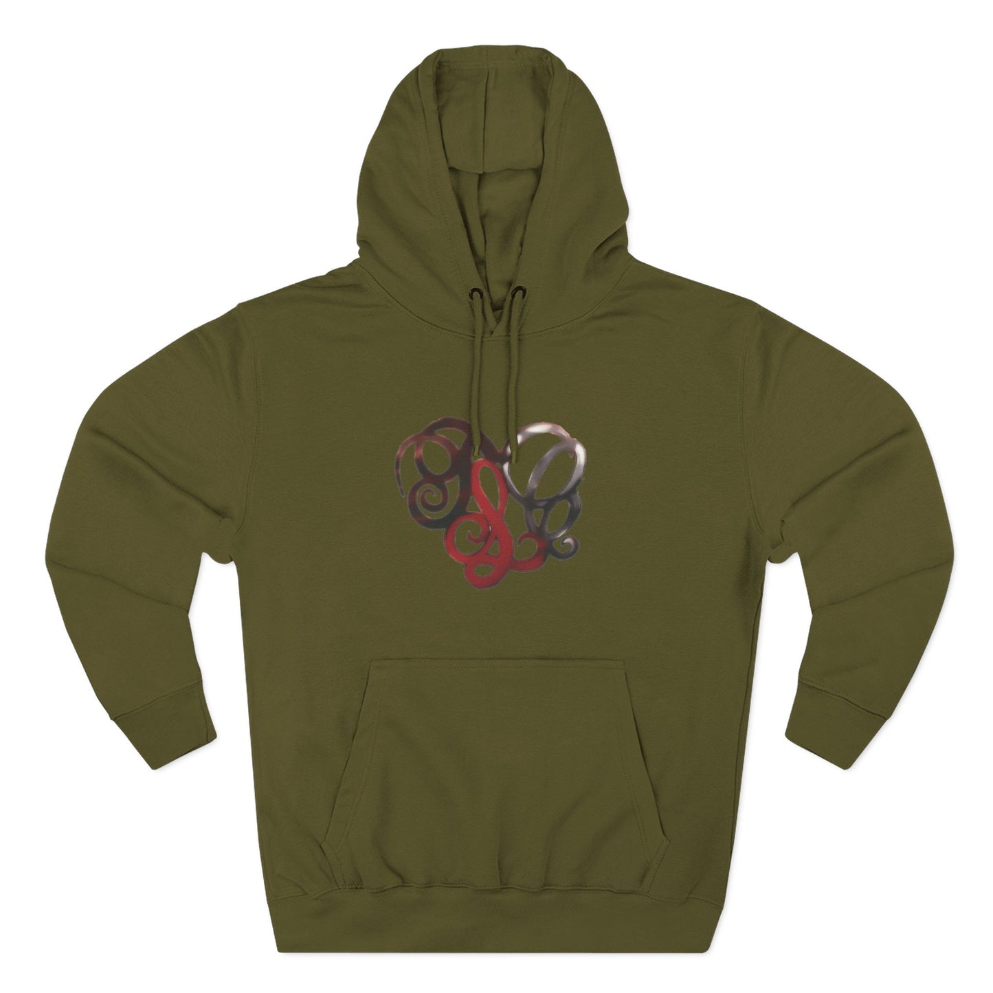 Monogram Heart Hoodie — Elegant Script Initials Pullover