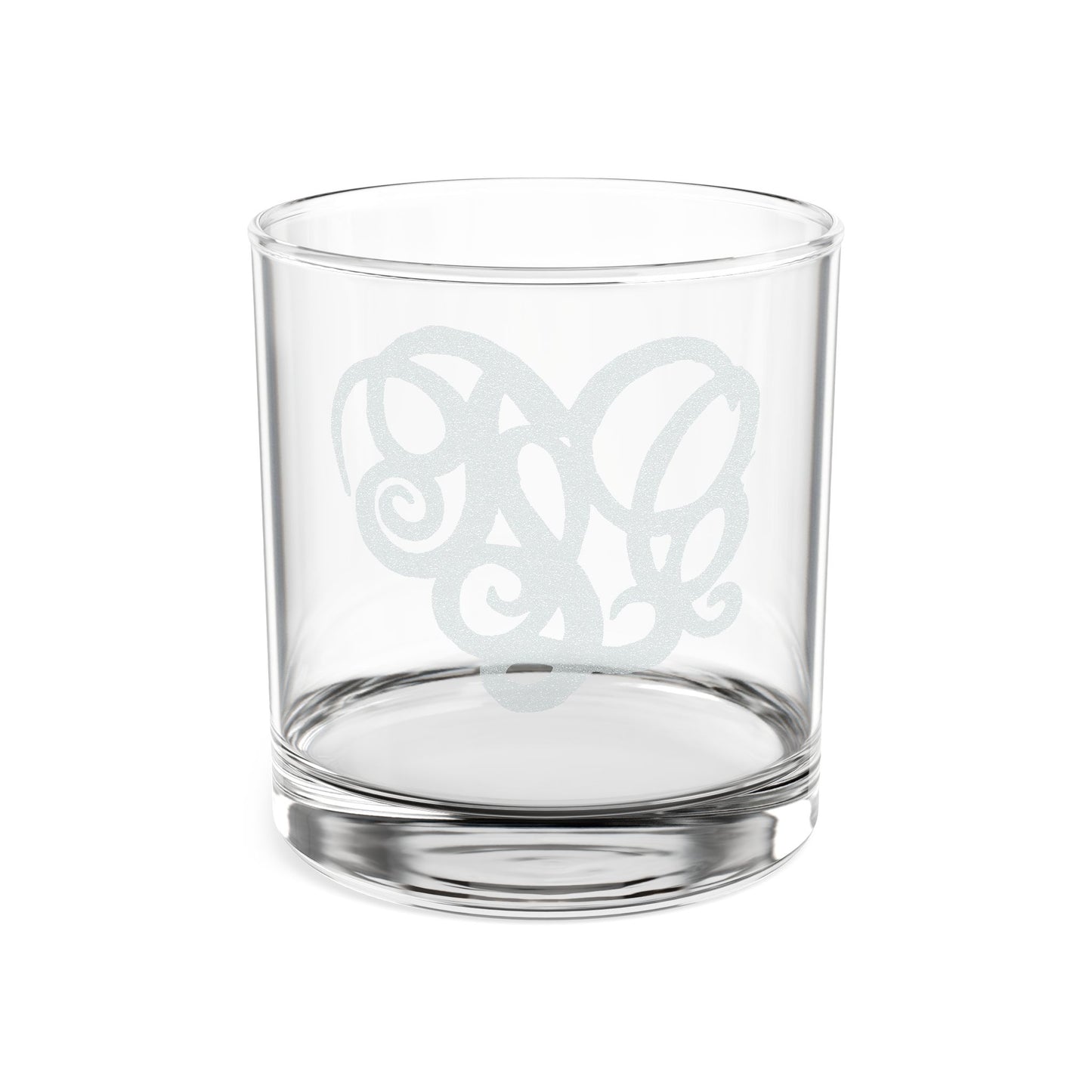 Engraved Monogram Whiskey Glass — 10.5 oz Personalized Old Fashioned Tumbler