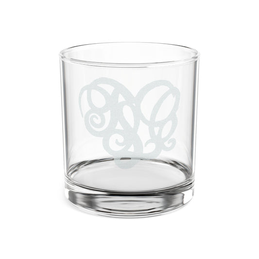 Engraved Monogram Whiskey Glass — 10.5 oz Personalized Old Fashioned Tumbler