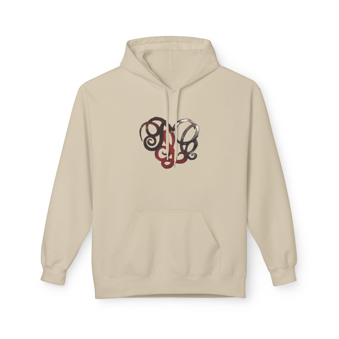 Dance & Fitness Studio Hoodie — Swirl Logo Chest + Circular Back Print