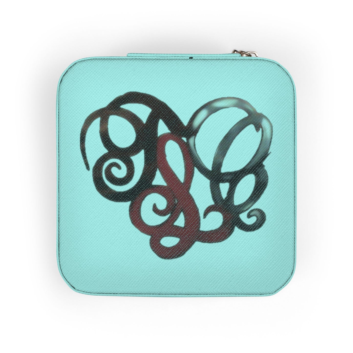 Monogrammed Travel Jewelry Case – Compact Pink Organizer with Ring & Earring Compartments