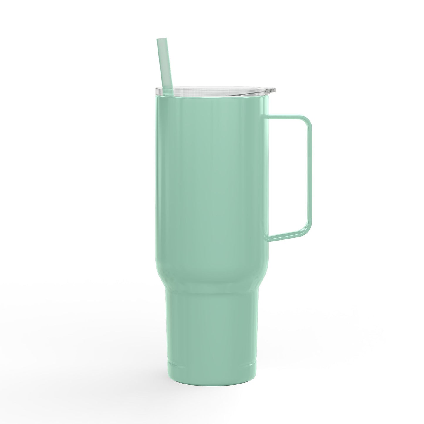 Engraved 40oz Insulated Tumbler with Handle — Scribble Heart Design