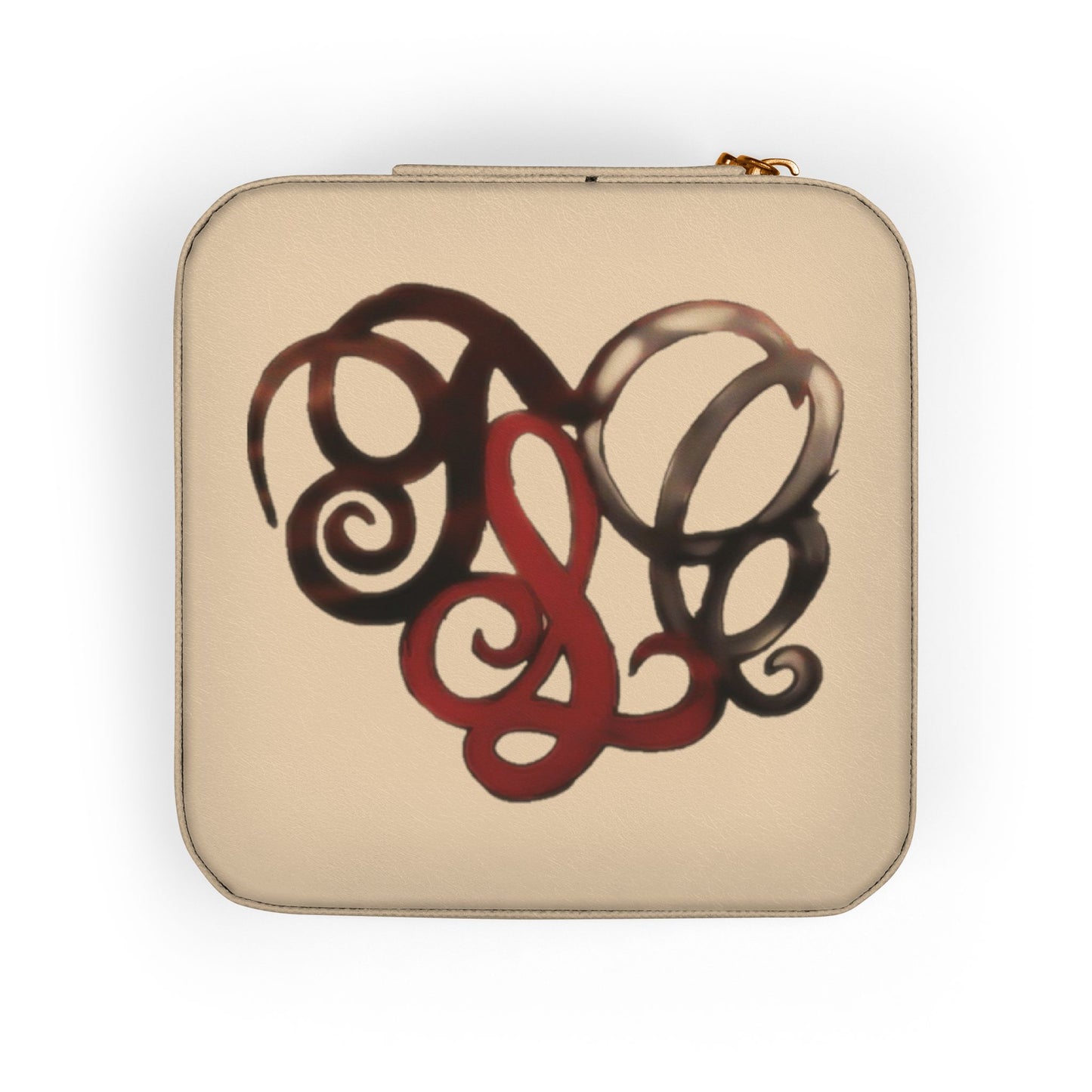 Monogrammed Travel Jewelry Case – Compact Pink Organizer with Ring & Earring Compartments