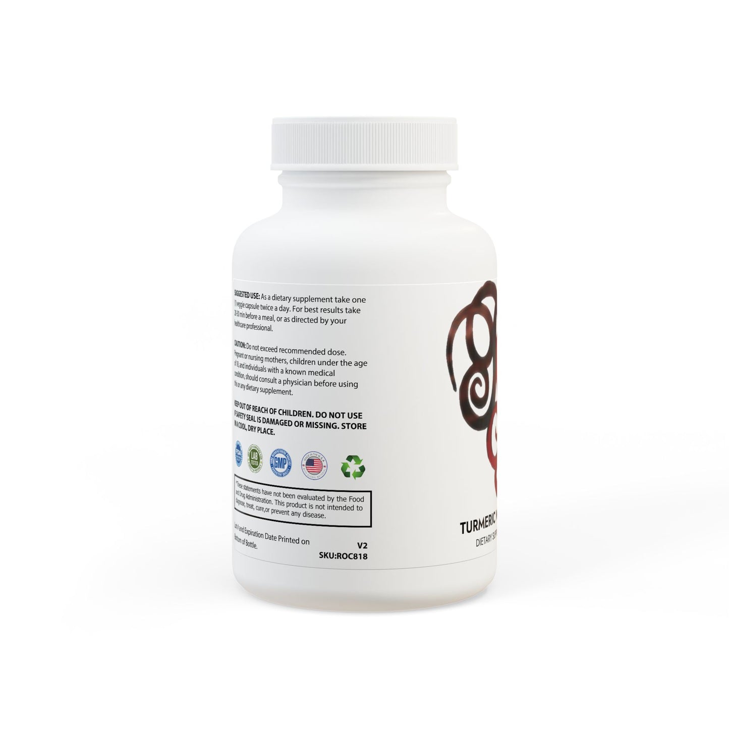 Turmeric with BioPerine® (Black Pepper Fruit Extract) Supplement (60 Capsules)