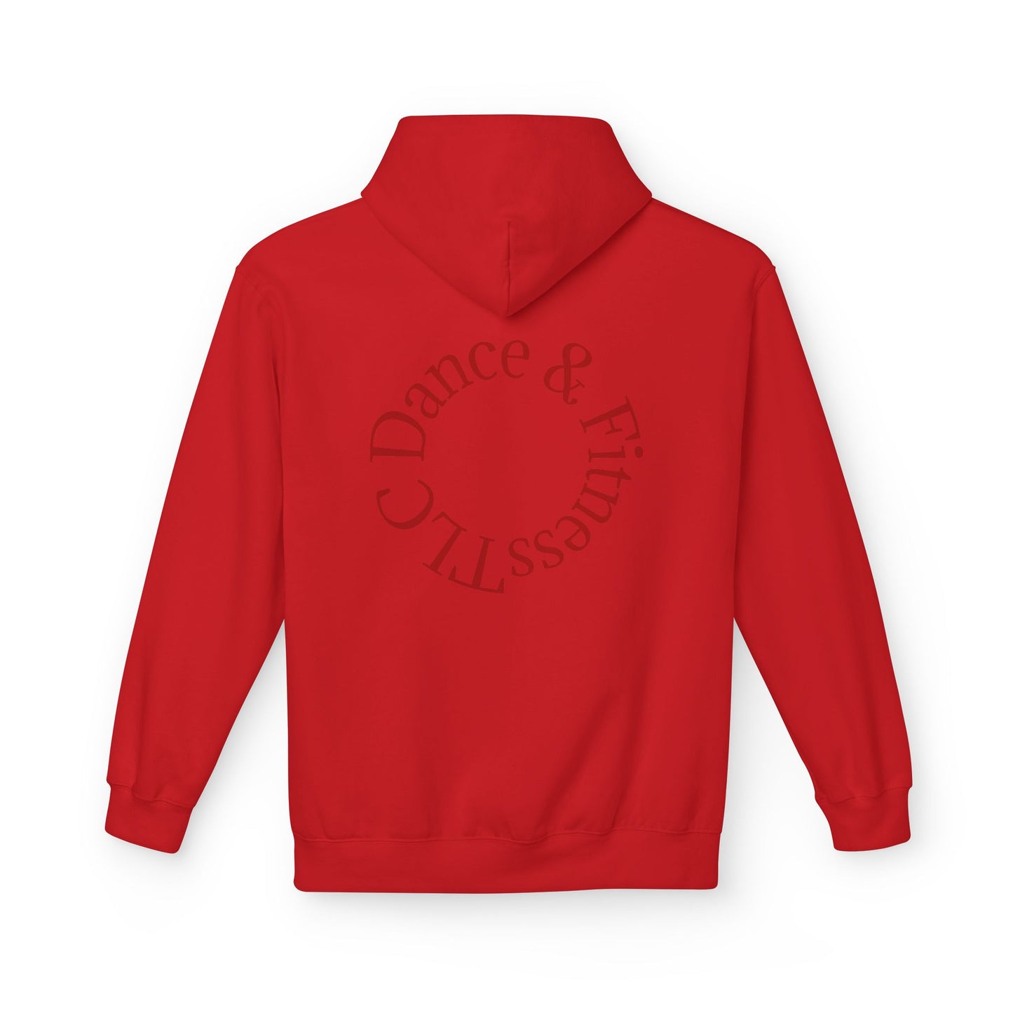 Dance & Fitness Studio Hoodie — Swirl Logo Chest + Circular Back Print