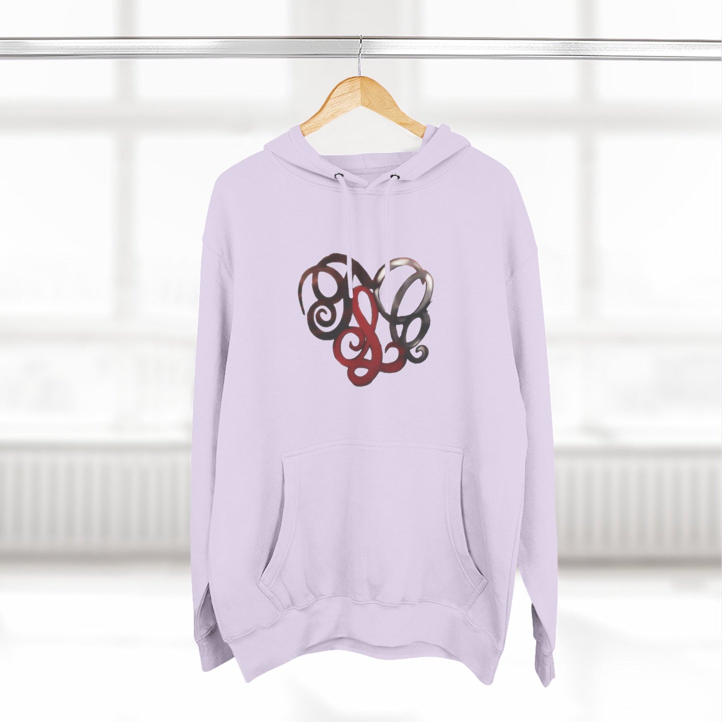 Monogram Heart Hoodie — Elegant Script Initials Pullover