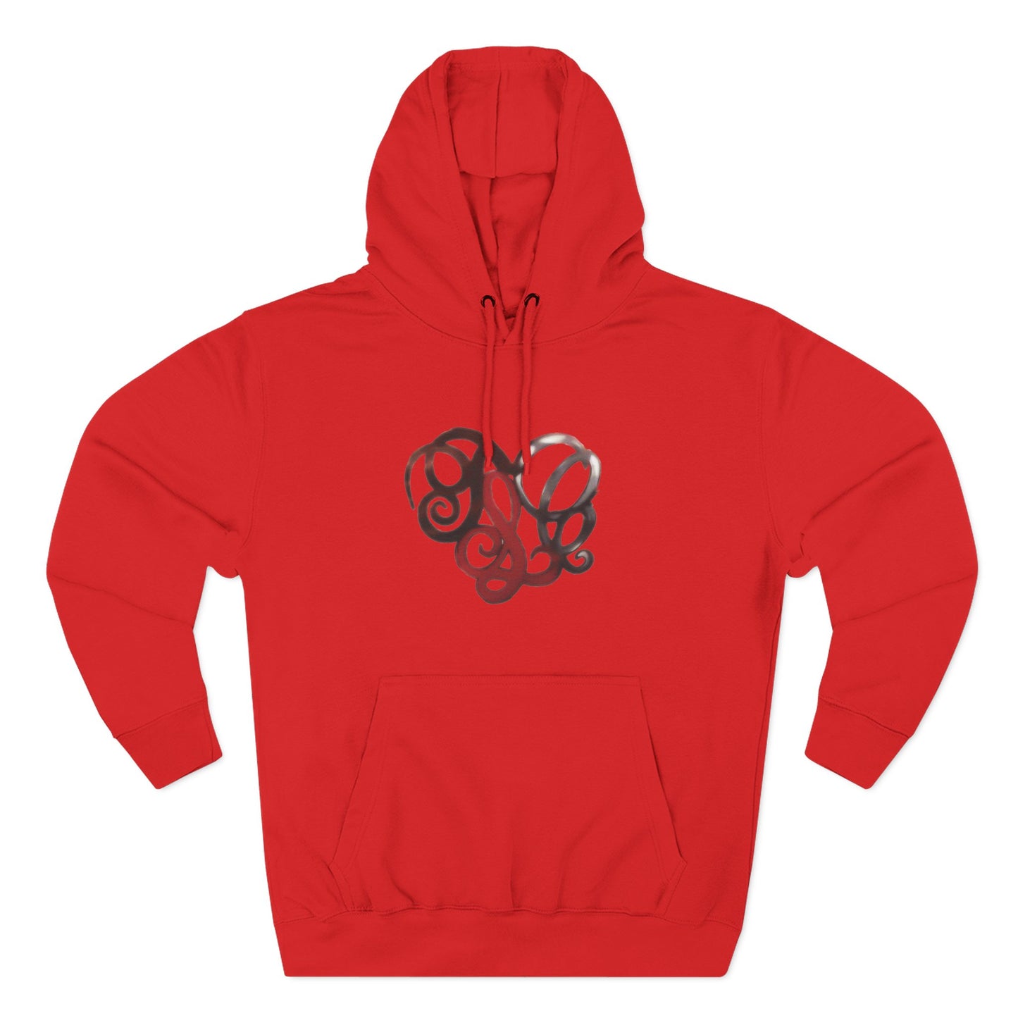 Monogram Heart Hoodie — Elegant Script Initials Pullover