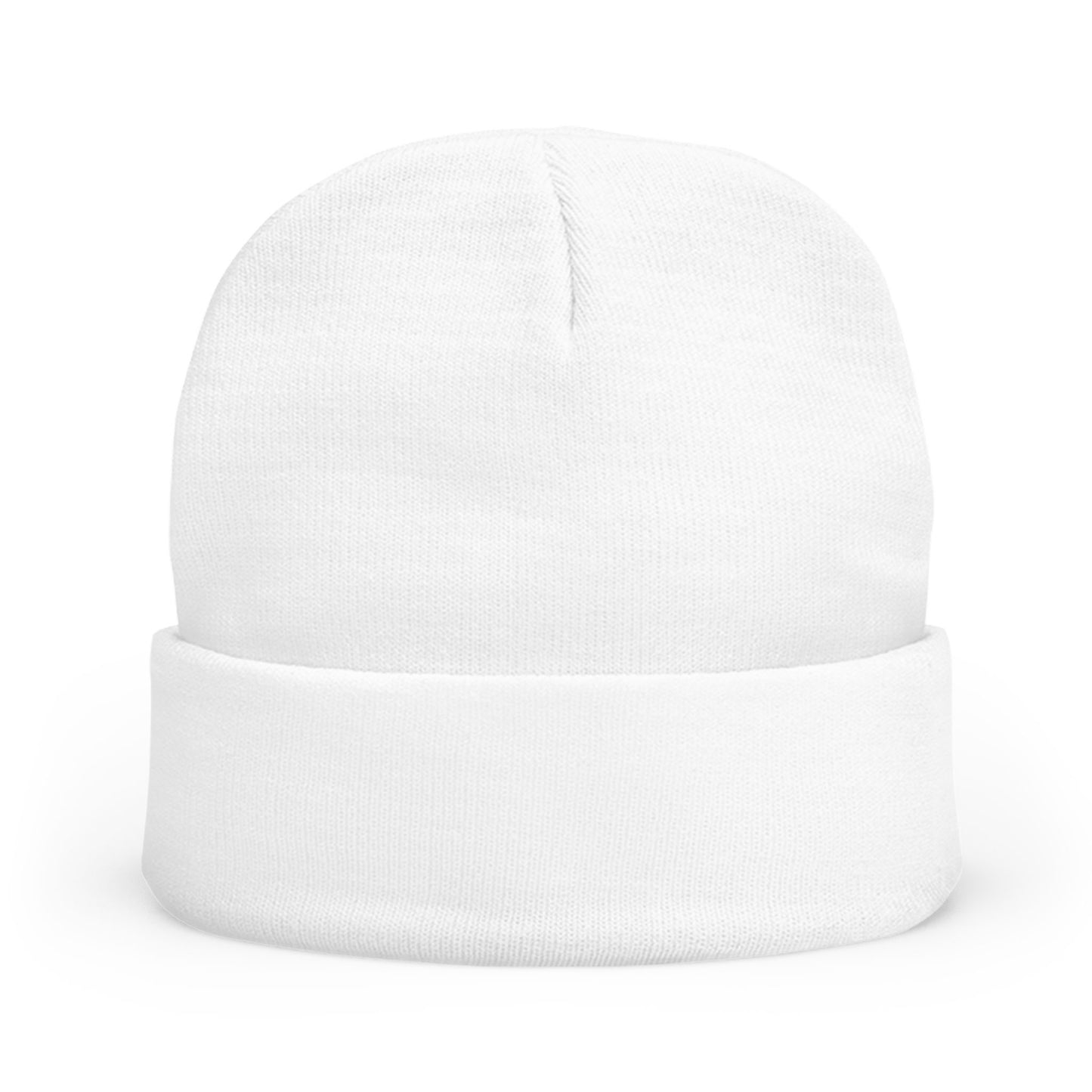 Embroidered Heart Knot Knit Beanie — Colorful Swirl Heart Winter Hat
