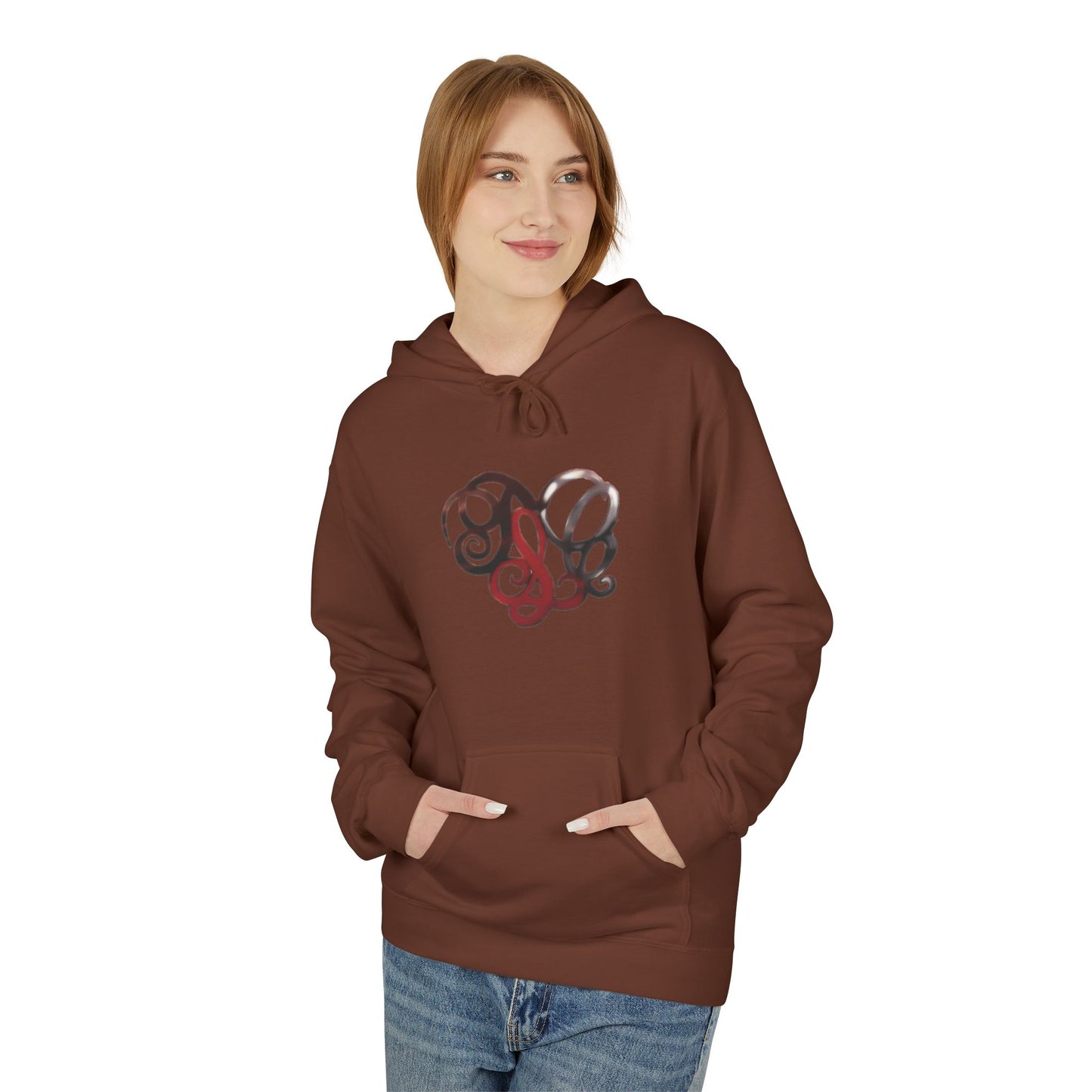 Dance & Fitness Studio Hoodie — Swirl Logo Chest + Circular Back Print