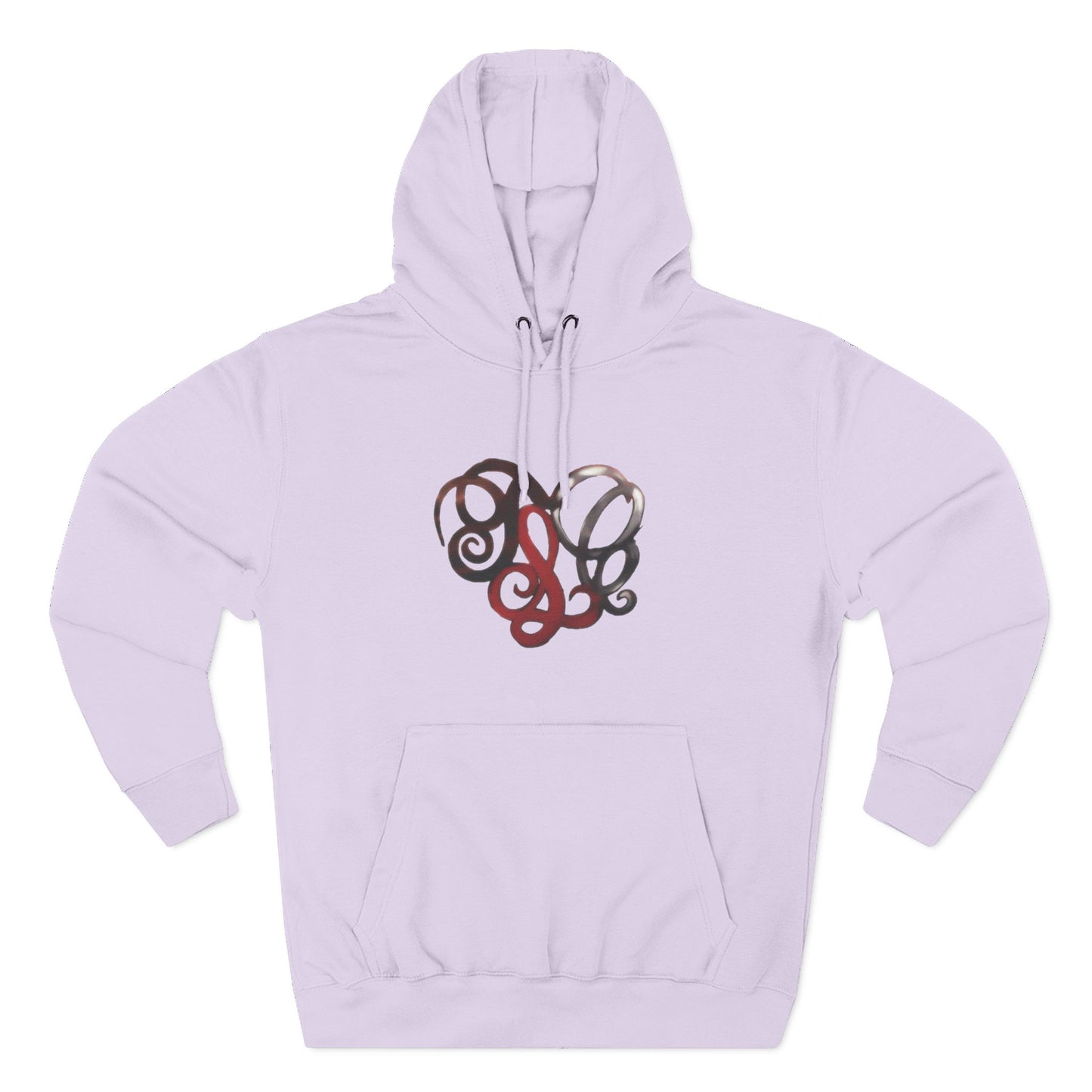 Monogram Heart Hoodie — Elegant Script Initials Pullover