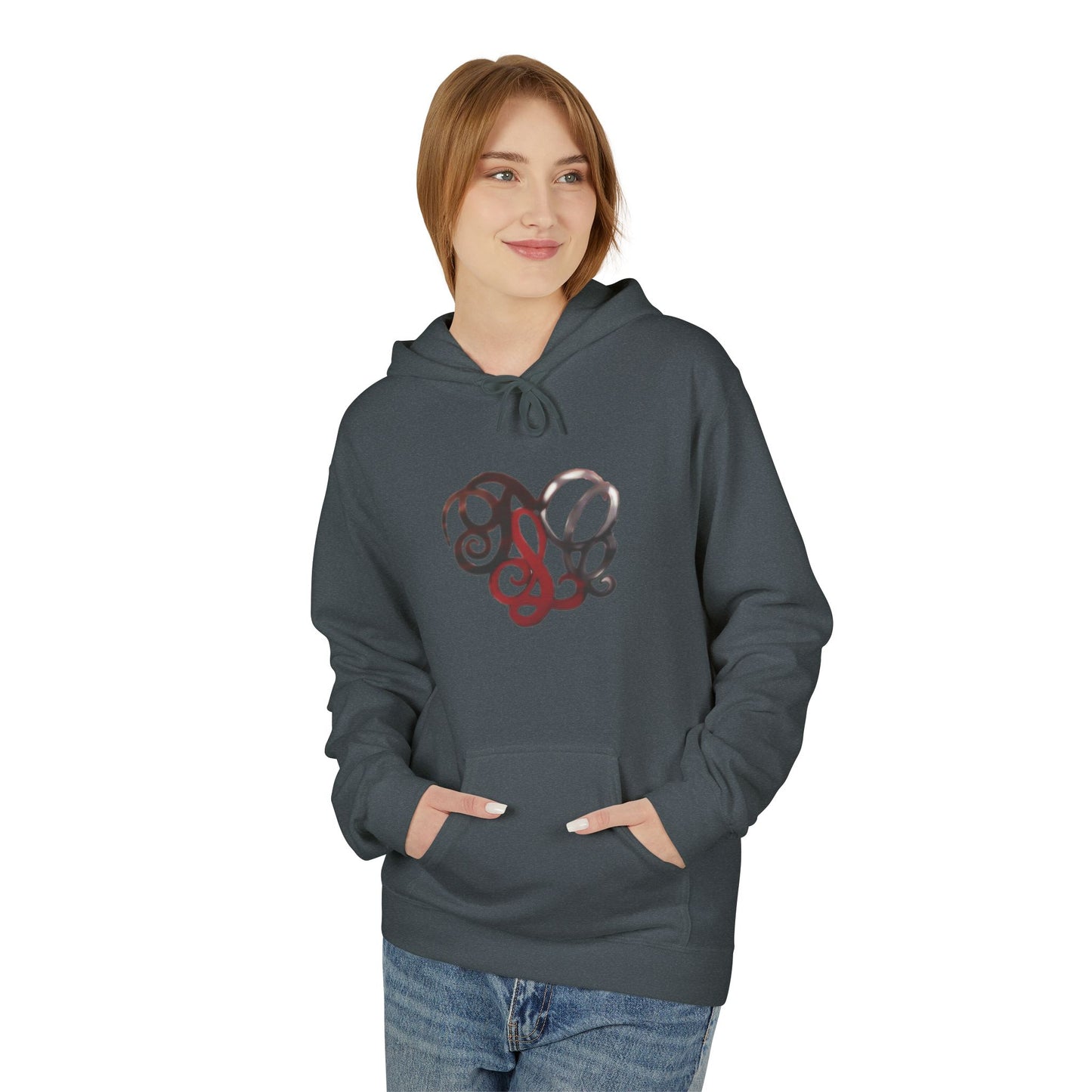Dance & Fitness Studio Hoodie — Swirl Logo Chest + Circular Back Print