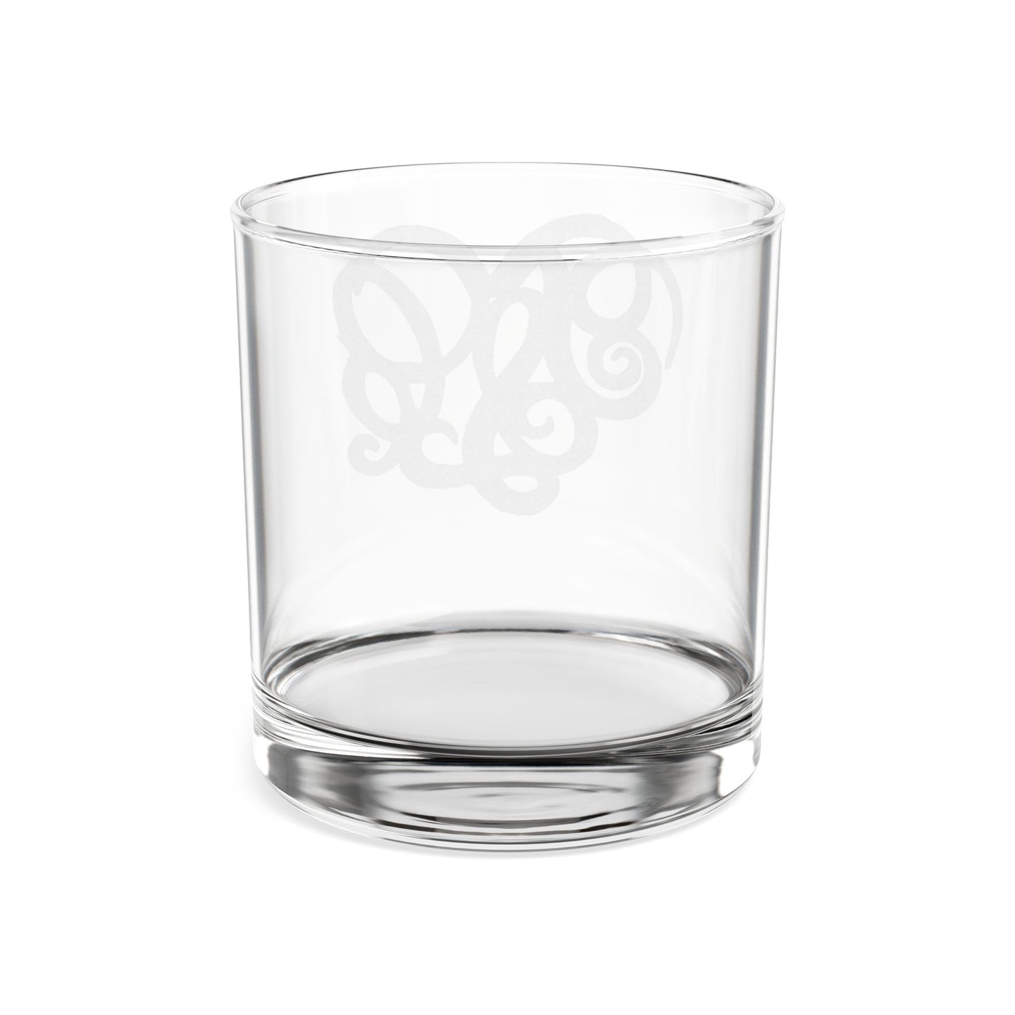 Engraved Monogram Whiskey Glass — 10.5 oz Personalized Old Fashioned Tumbler
