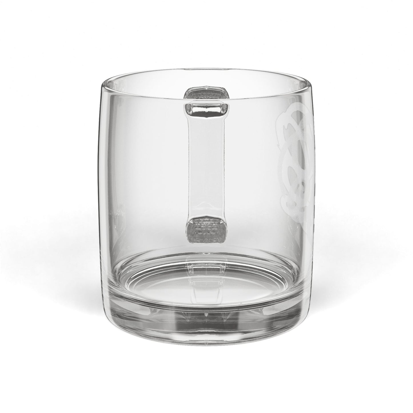 Engraved Glass Coffee Mug — 12.25oz Clear Decorative Espresso Cup