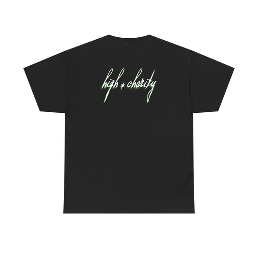 Unisex Heavy Cotton Tee - 'High Vibrations' Graphic Tee