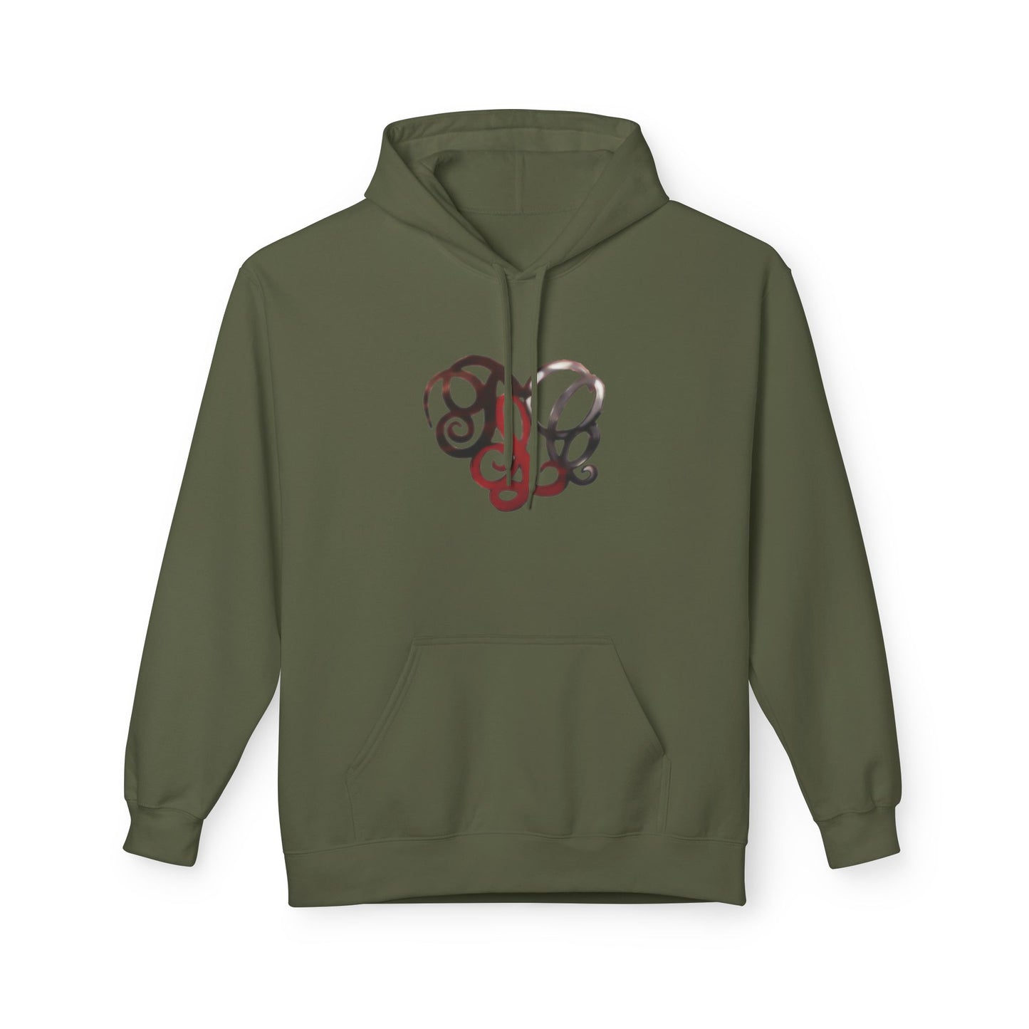 Dance & Fitness Studio Hoodie — Swirl Logo Chest + Circular Back Print