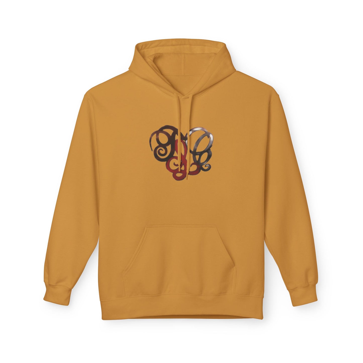 Dance & Fitness Studio Hoodie — Swirl Logo Chest + Circular Back Print