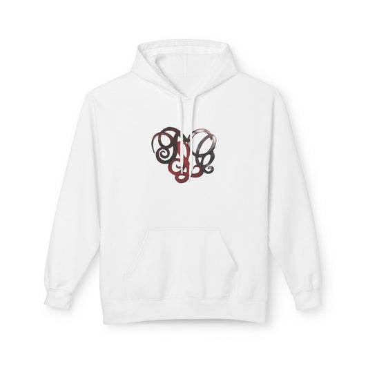 Dance & Fitness Studio Hoodie — Swirl Logo Chest + Circular Back Print