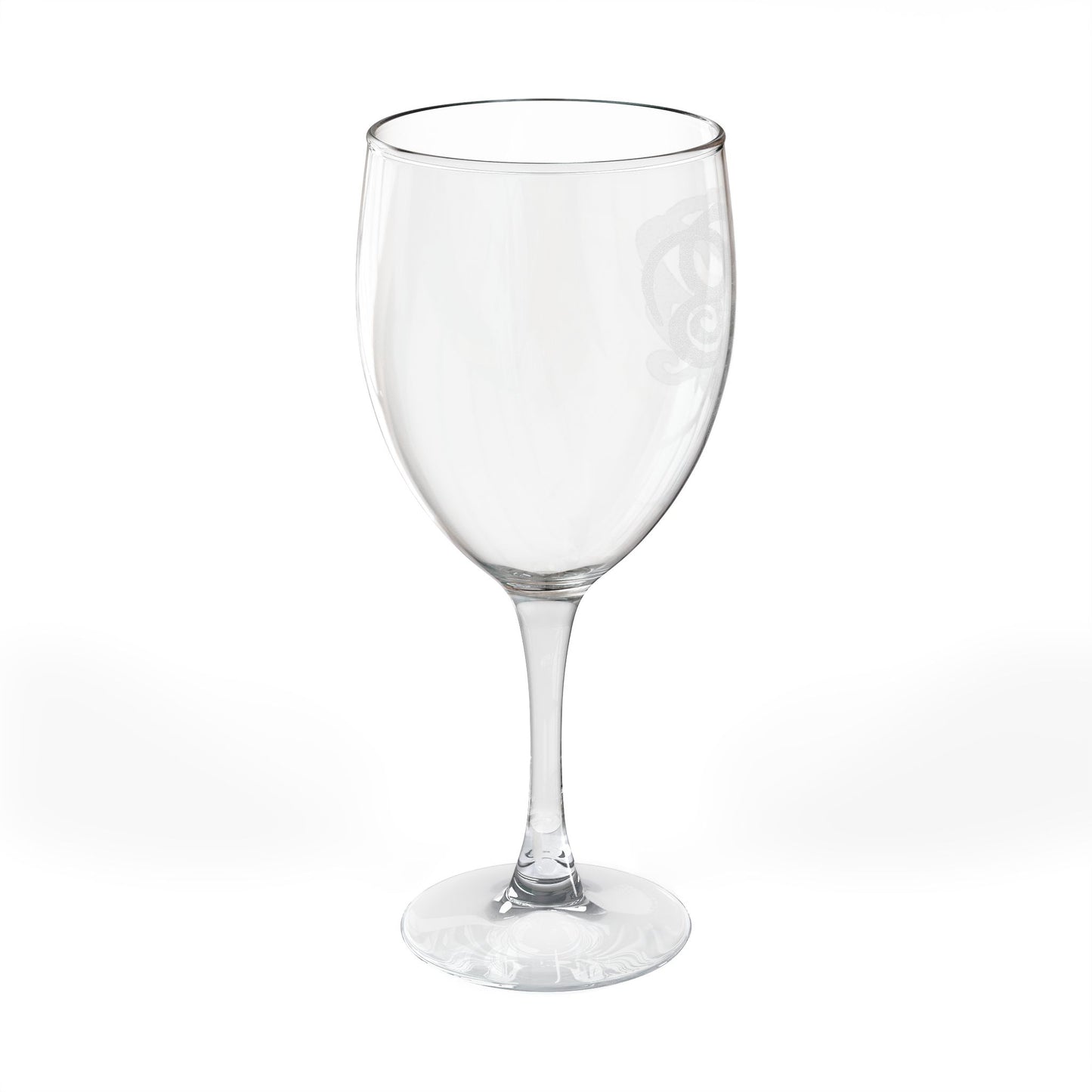 Engraved Monogram Wine Glass — 10.5 oz Personalized Stemware