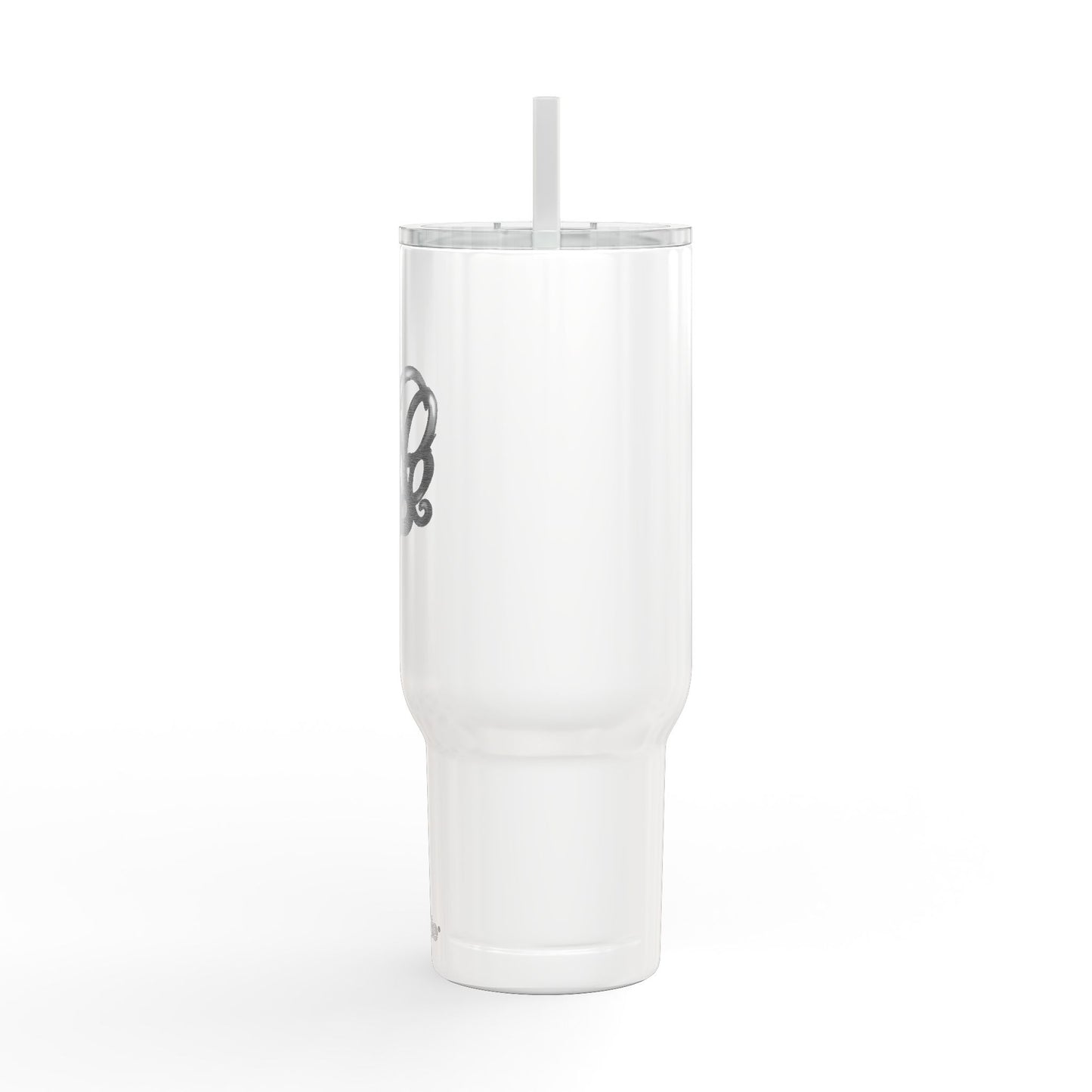 Engraved 40oz Insulated Tumbler with Handle — Scribble Heart Design