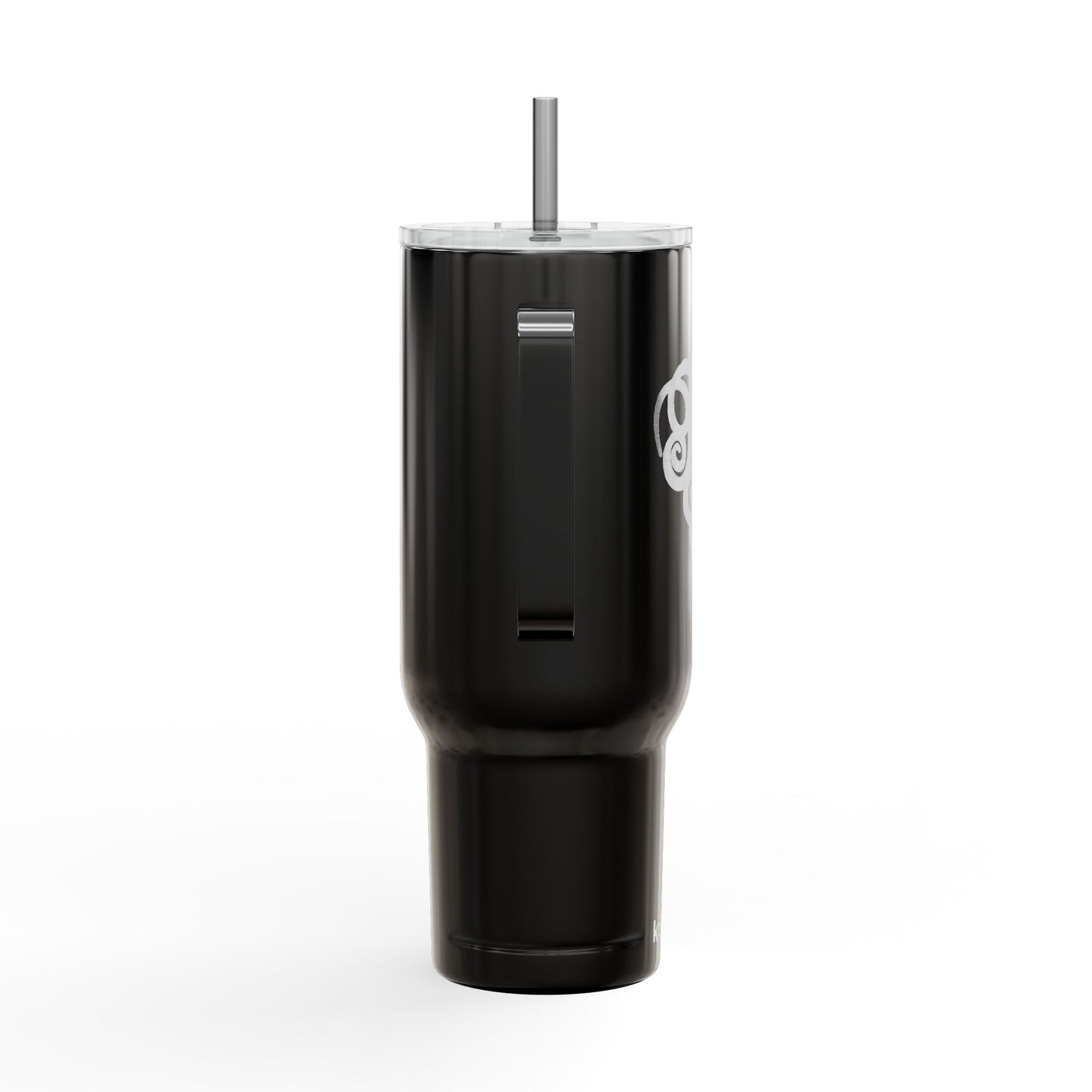 Engraved 40oz Insulated Tumbler with Handle — Scribble Heart Design