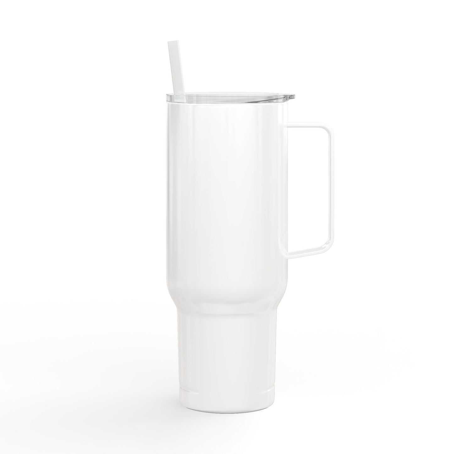 Engraved 40oz Insulated Tumbler with Handle — Scribble Heart Design