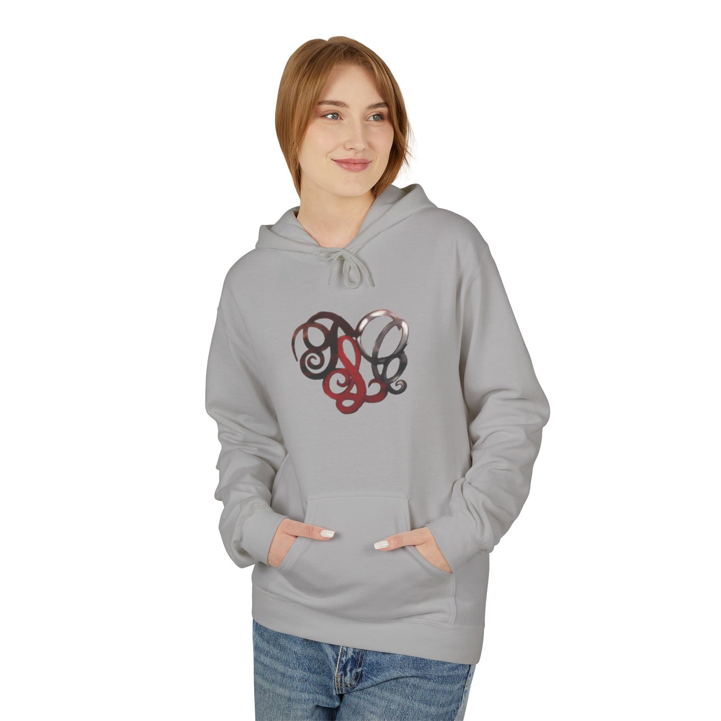Dance & Fitness Studio Hoodie — Swirl Logo Chest + Circular Back Print