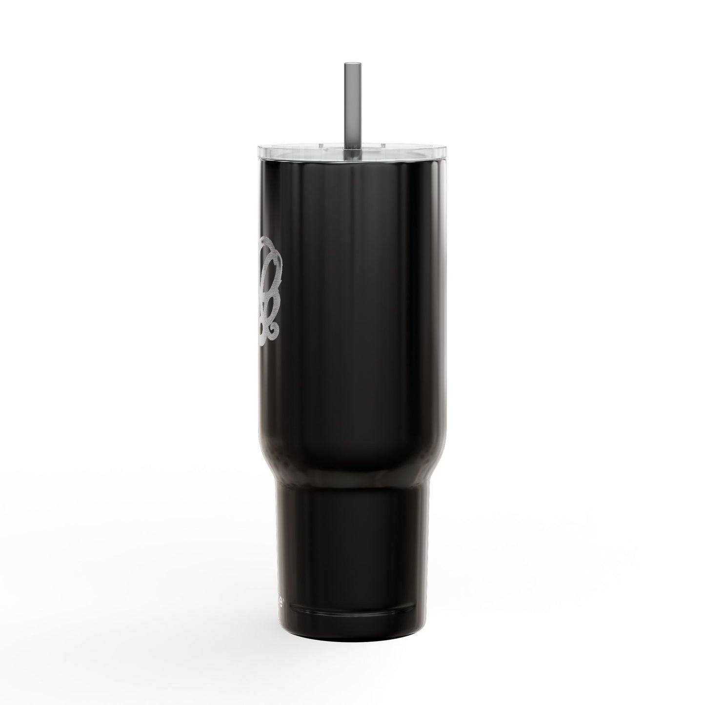 Engraved 40oz Insulated Tumbler with Handle — Scribble Heart Design